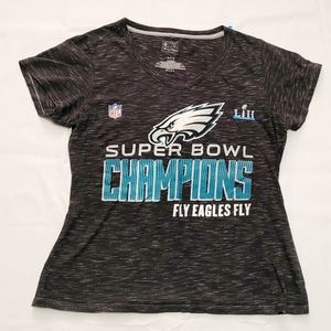 Gray Philadelphia Eagles Super Bowl Champions Fly Eagles Fly NFL T shirt M